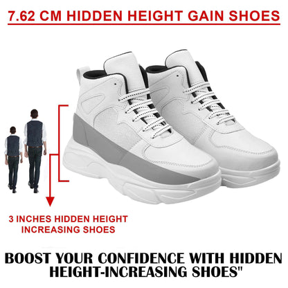 Men’s Hidden Height Shoes, 3 Inch Elevator Sneakers for Everyday Confidence