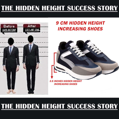 Bxxy Mens 9cm Height Increasing Sports Shoes Hidden Elevator Boost