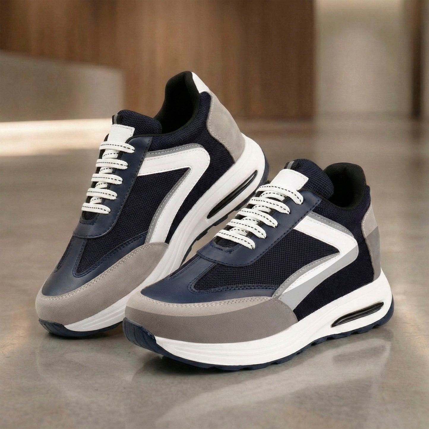 Bxxy Mens 9cm Height Increasing Sports Shoes Hidden Elevator Boost