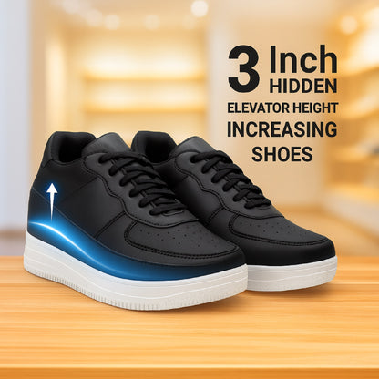 Mens Premium Casual Elevator Shoes 3 Inch Height Gain and All-Day Comfort