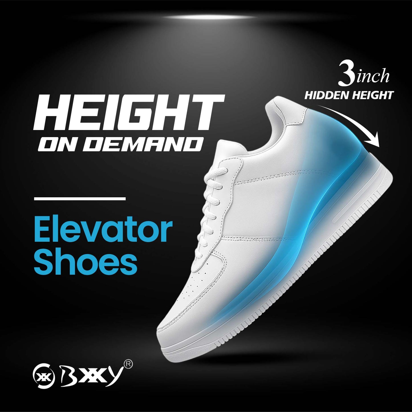 Mens Premium Casual Elevator Shoes 3 Inch Height Gain and All-Day Comfort