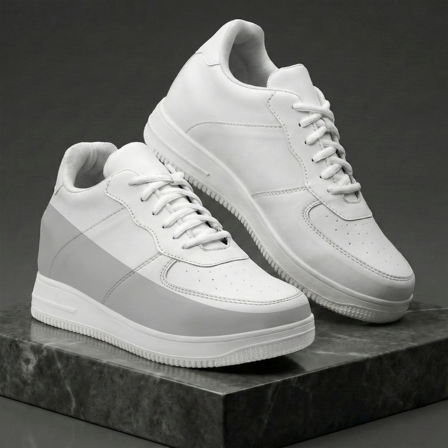 Mens Premium Casual Elevator Shoes 3 Inch Height Gain and All-Day Comfort