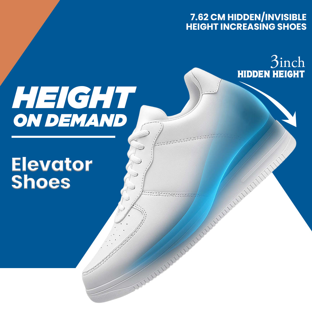 BXXY Invisible Height Boost Shoes for Men 3 Inch Lift Casual Sneakers