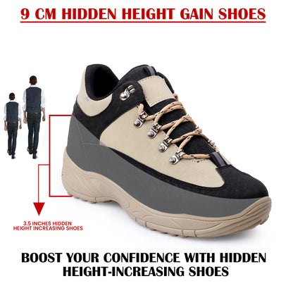 Men's 3.5 Inches Hidden Height Elevator Shoes – Discreet Lift, Premium Style