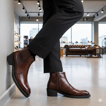 Men’s 2 Inch Heel Height Boots – Stylish Elevation with Comfort