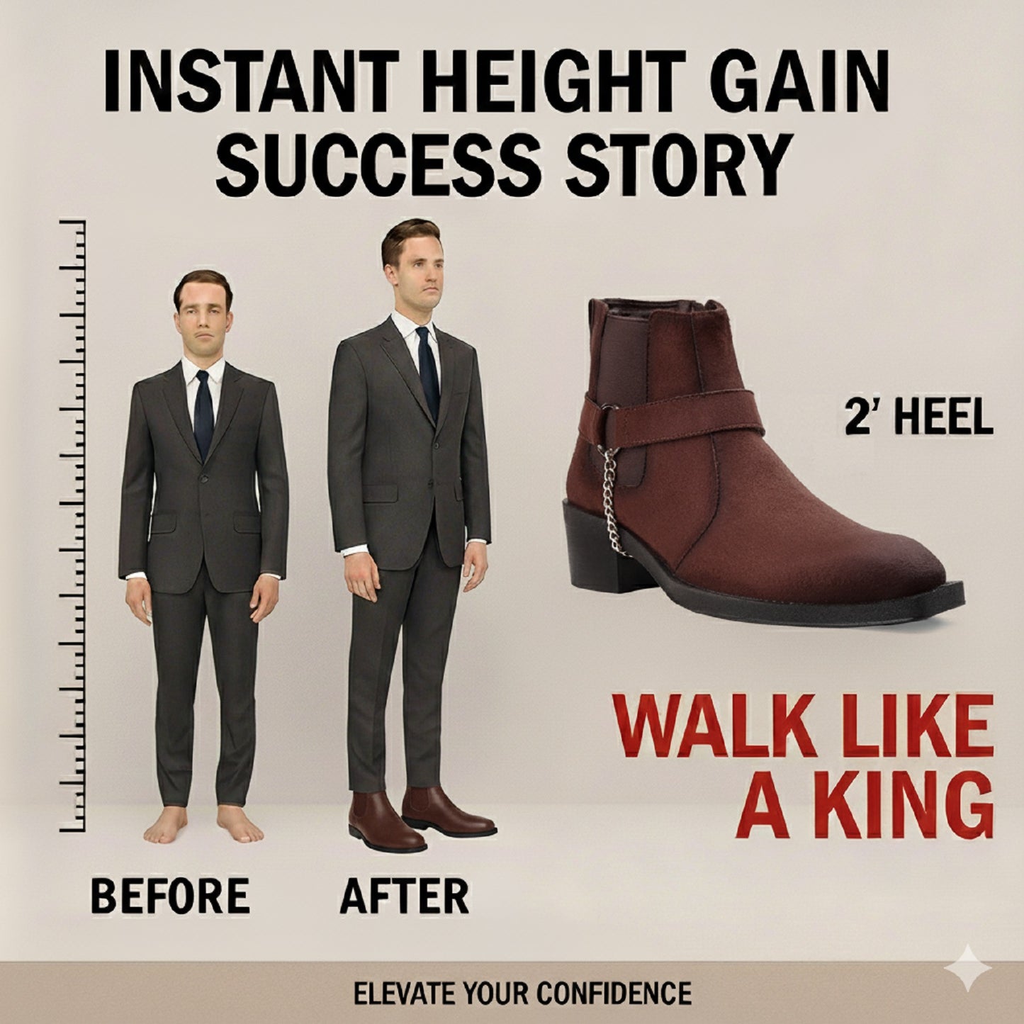 Men’s 5–6CM Height Gain Boots