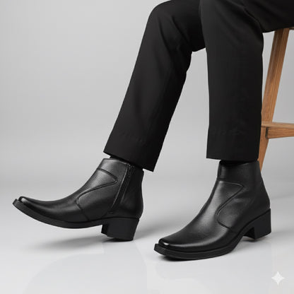 Bxxy Men’s 2 Inch Heel Height Increasing Boots