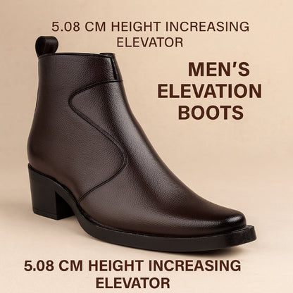 Bxxy Men’s 2 Inch Heel Height Increasing Boots