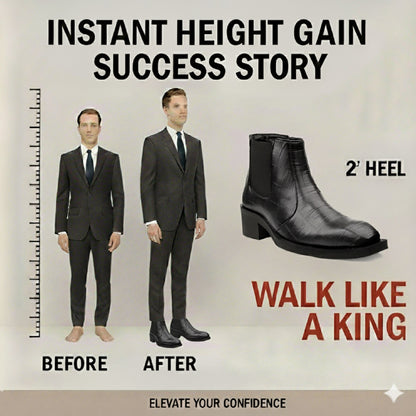 2-Inch Height Increasing Boots for Men | Hidden Lift, Premium Comfort