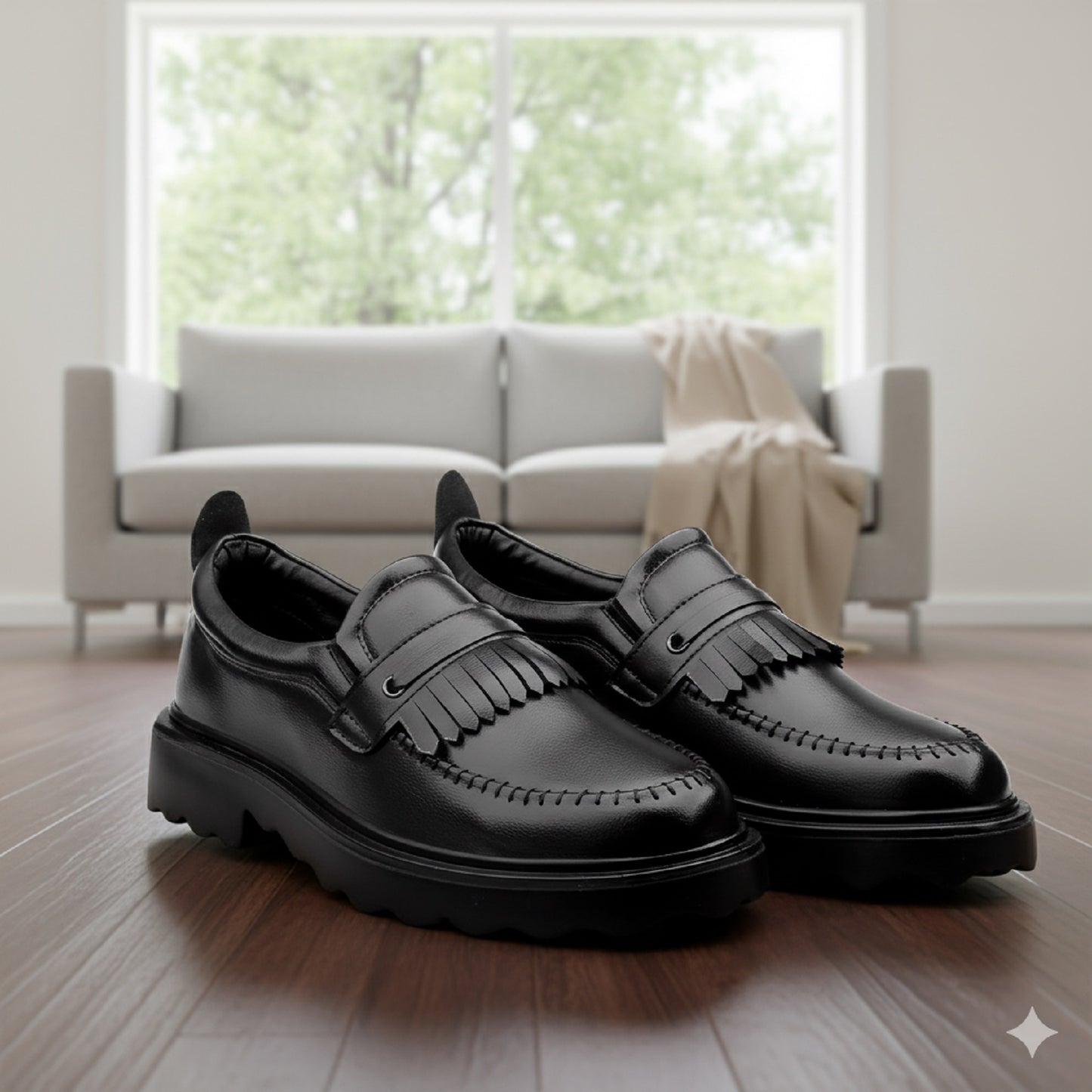 Men's Classic Tassel Loafers – Faux leatherSlip-On Dress Shoes
