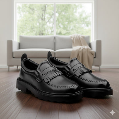 Men's Classic Tassel Loafers – Faux leatherSlip-On Dress Shoes