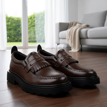 Men's Classic Tassel Loafers – Faux leatherSlip-On Dress Shoes