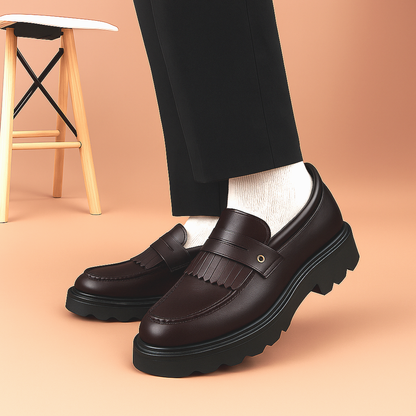 Men's Classic Tassel Loafers – Faux leatherSlip-On Dress Shoes