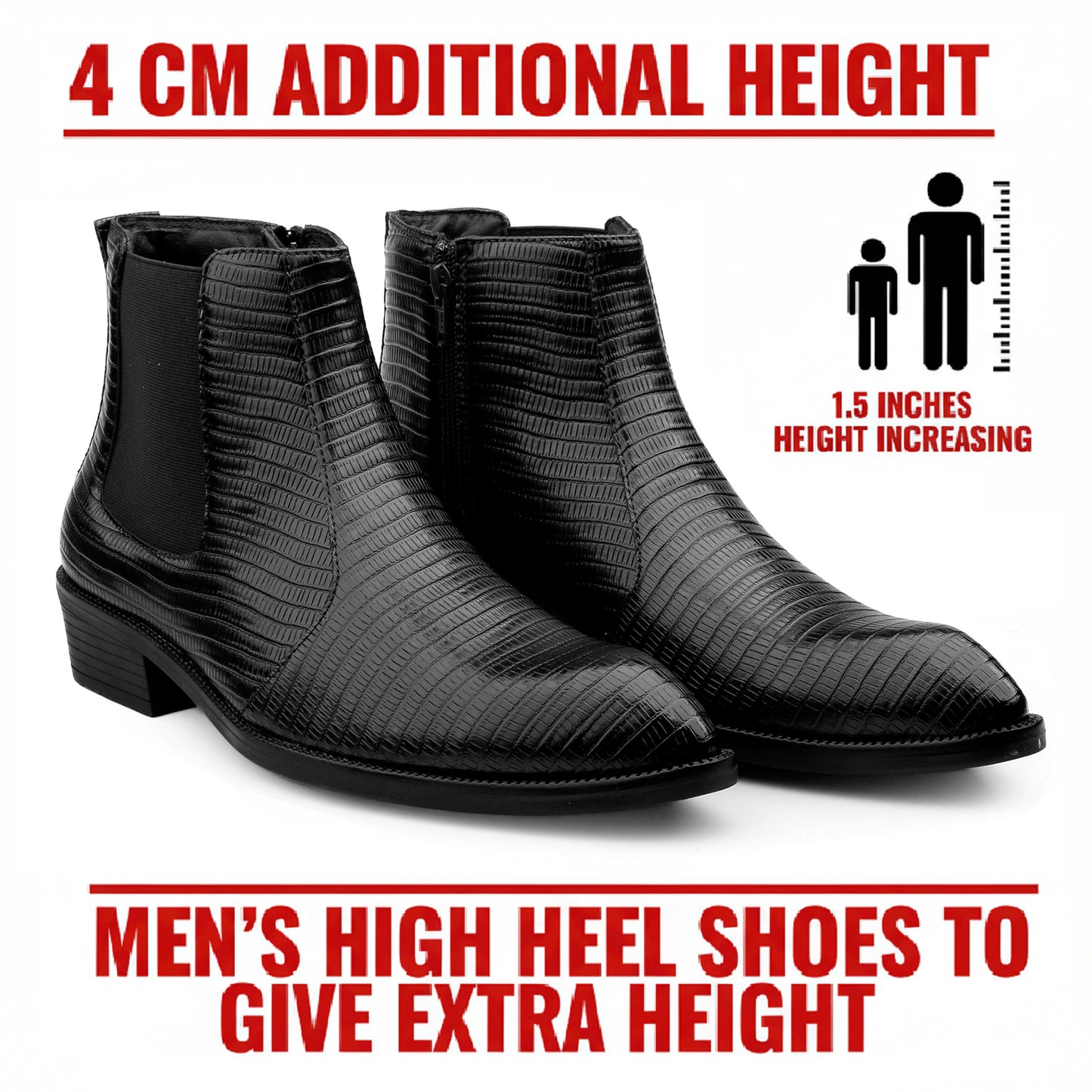 Classic Croc-Embossed Chelsea Boot for Modern Gentlemen
