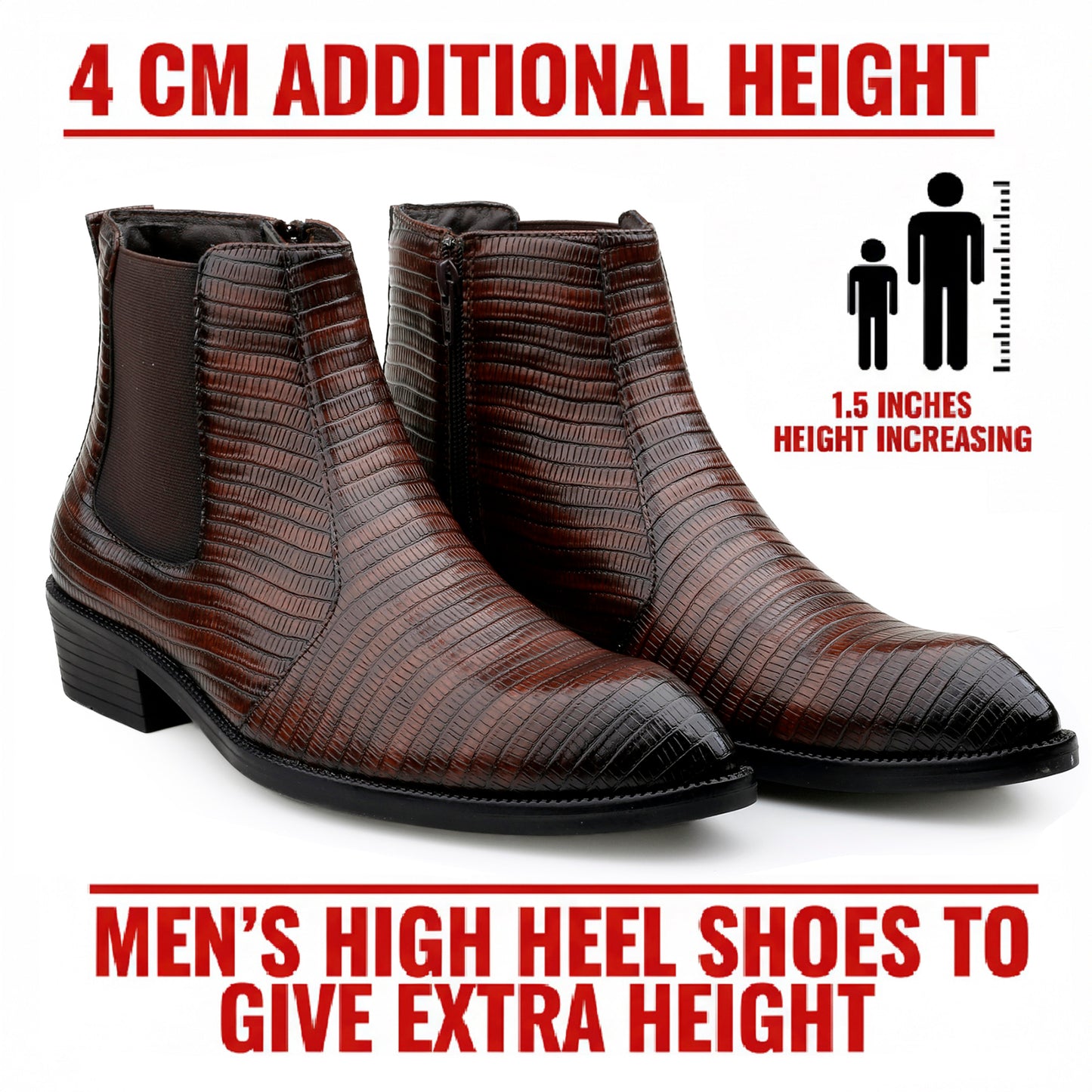 Classic Croc-Embossed Chelsea Boot for Modern Gentlemen