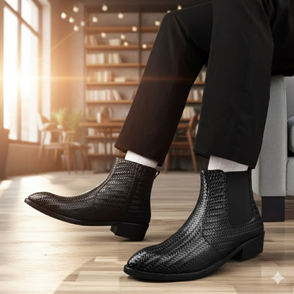 Height Increasing Chelsea Ankle Boots for Men
