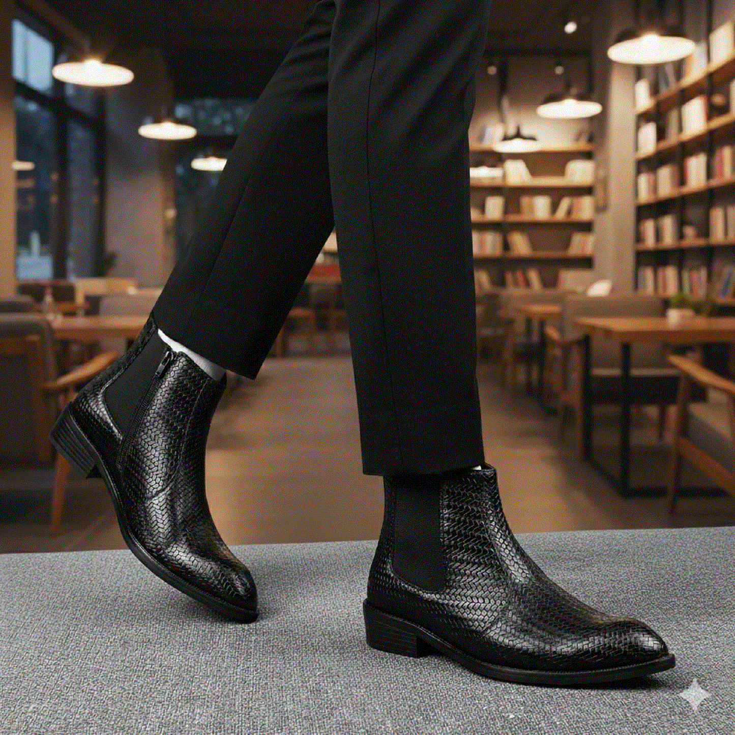 Height Increasing Chelsea Ankle Boots for Men