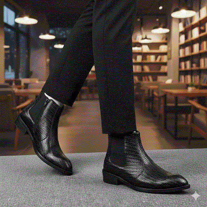 Height Increasing Chelsea Ankle Boots for Men