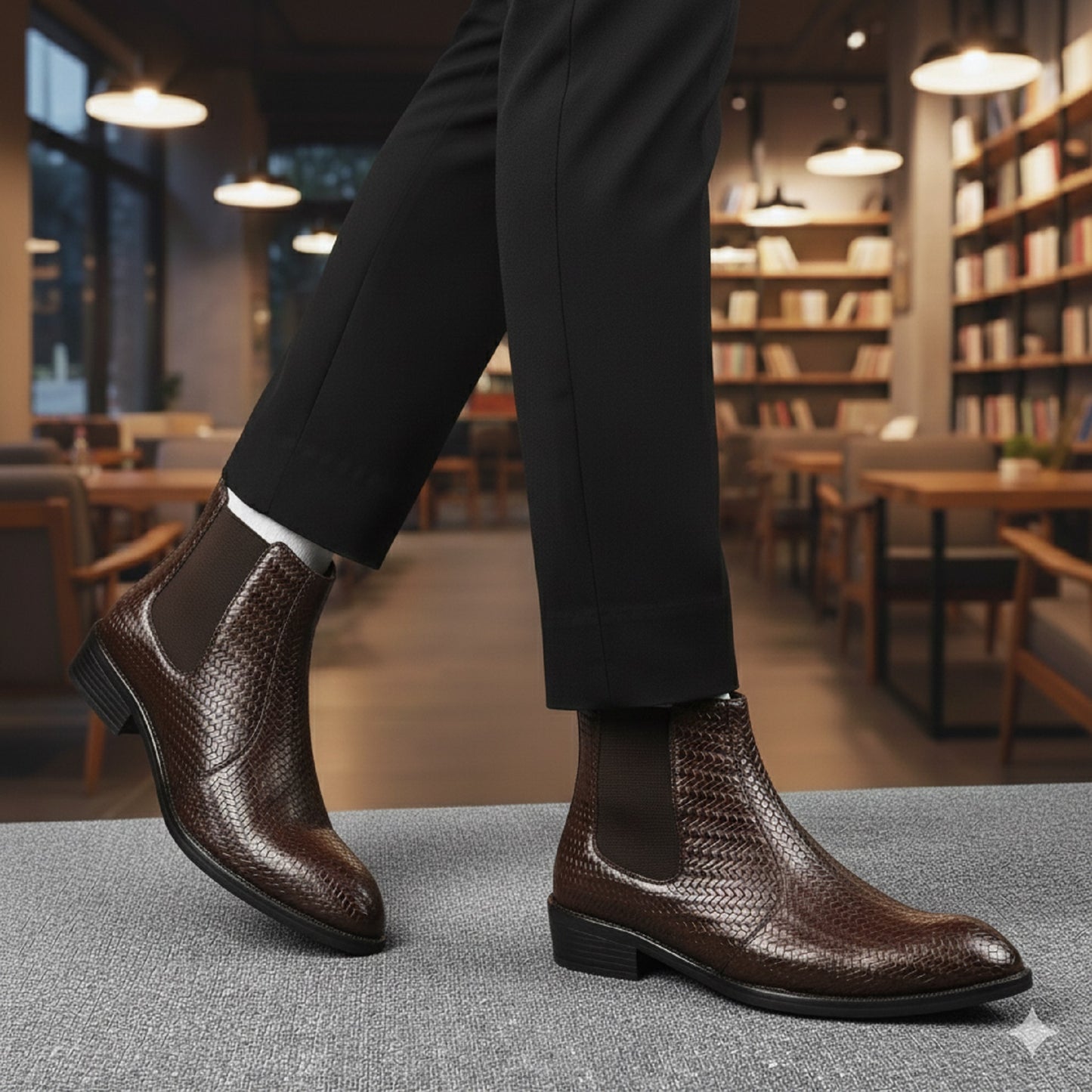 Height Increasing Chelsea Ankle Boots for Men