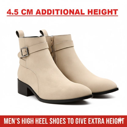 Height Boosting Men’s Boots – 4.5 CM Heel Fashion Ankle Shoes