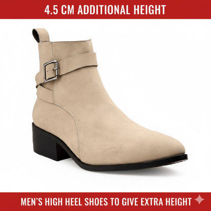 Height Boosting Men’s Boots – 4.5 CM Heel Fashion Ankle Shoes