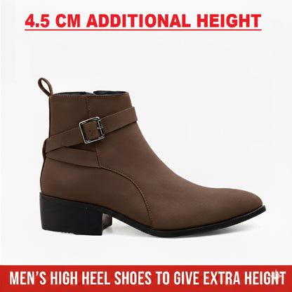 Height Boosting Men’s Boots – 4.5 CM Heel Fashion Ankle Shoes