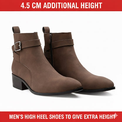 Height Boosting Men’s Boots – 4.5 CM Heel Fashion Ankle Shoes