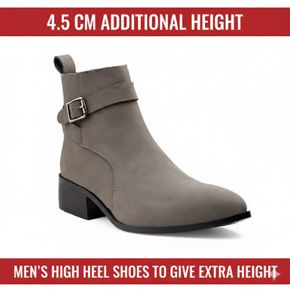 Height Boosting Men’s Boots – 4.5 CM Heel Fashion Ankle Shoes