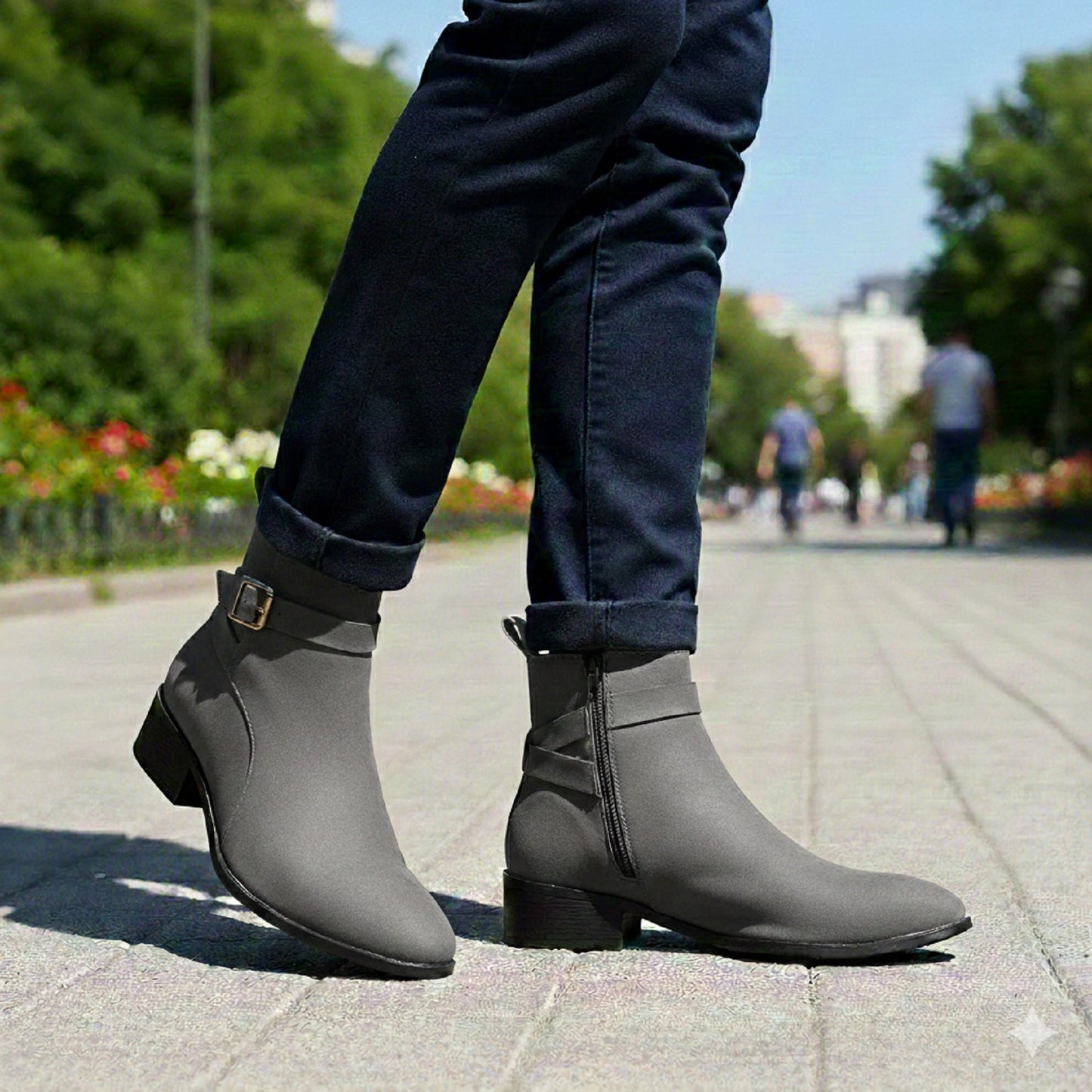 Height Boosting Men’s Boots – 4.5 CM Heel Fashion Ankle Shoes