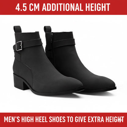 Height Boosting Men’s Boots – 4.5 CM Heel Fashion Ankle Shoes