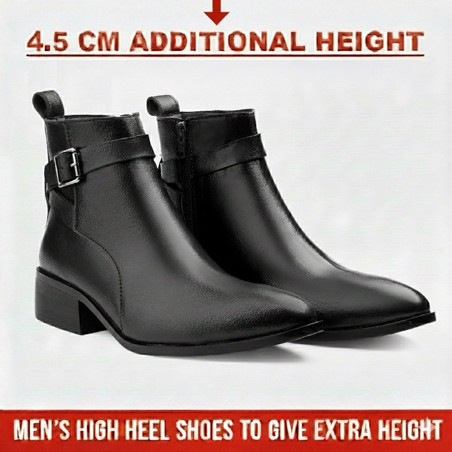 Men’s Stylish 4.5 CM Height Elevator Boots