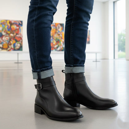 Men’s Brown Hidden Height Boost Boots