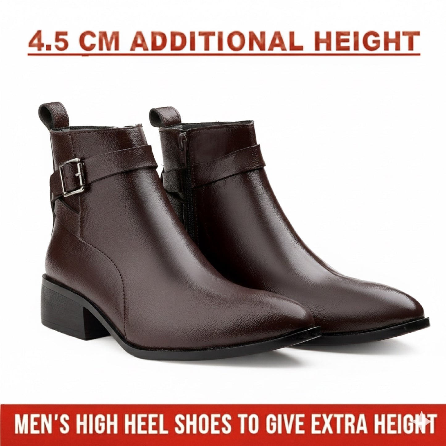 Men’s Brown Hidden Height Boost Boots