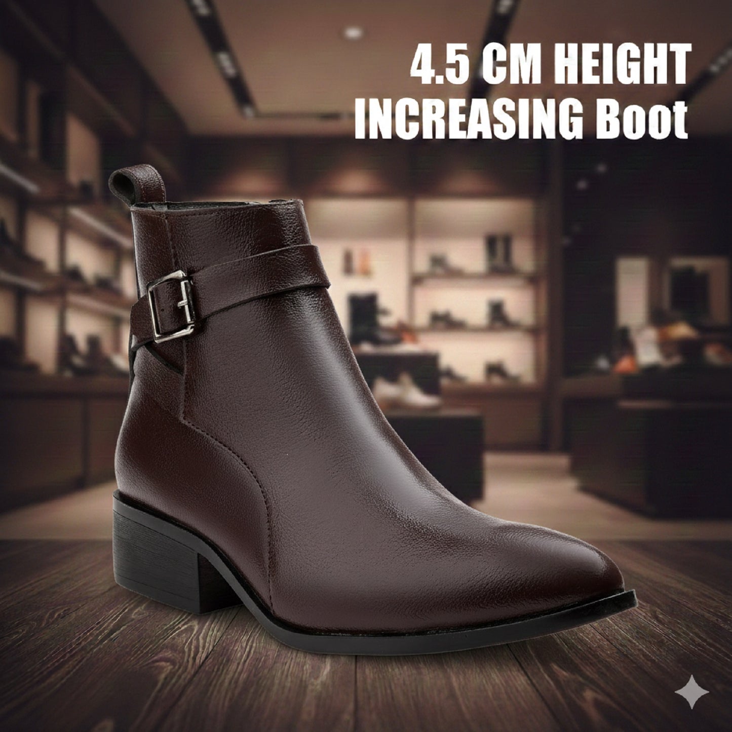 Men’s Brown Hidden Height Boost Boots