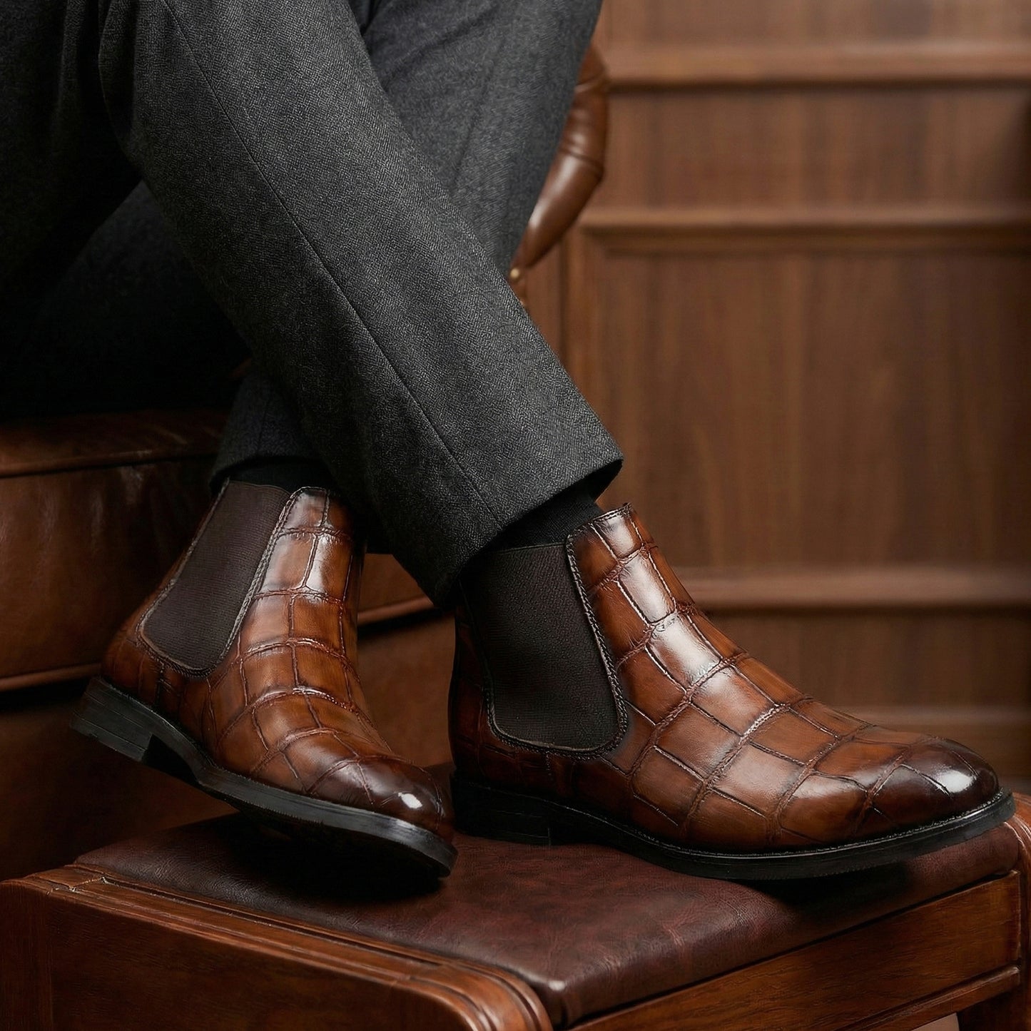 Men’s Premium Leather Stylish Boots – Durable, Comfortable & Timeless Design