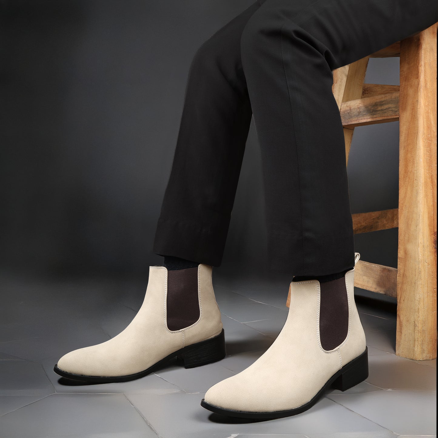 Bxxy Smart Casual Men’s Boots with 4.5cm Heel Height
