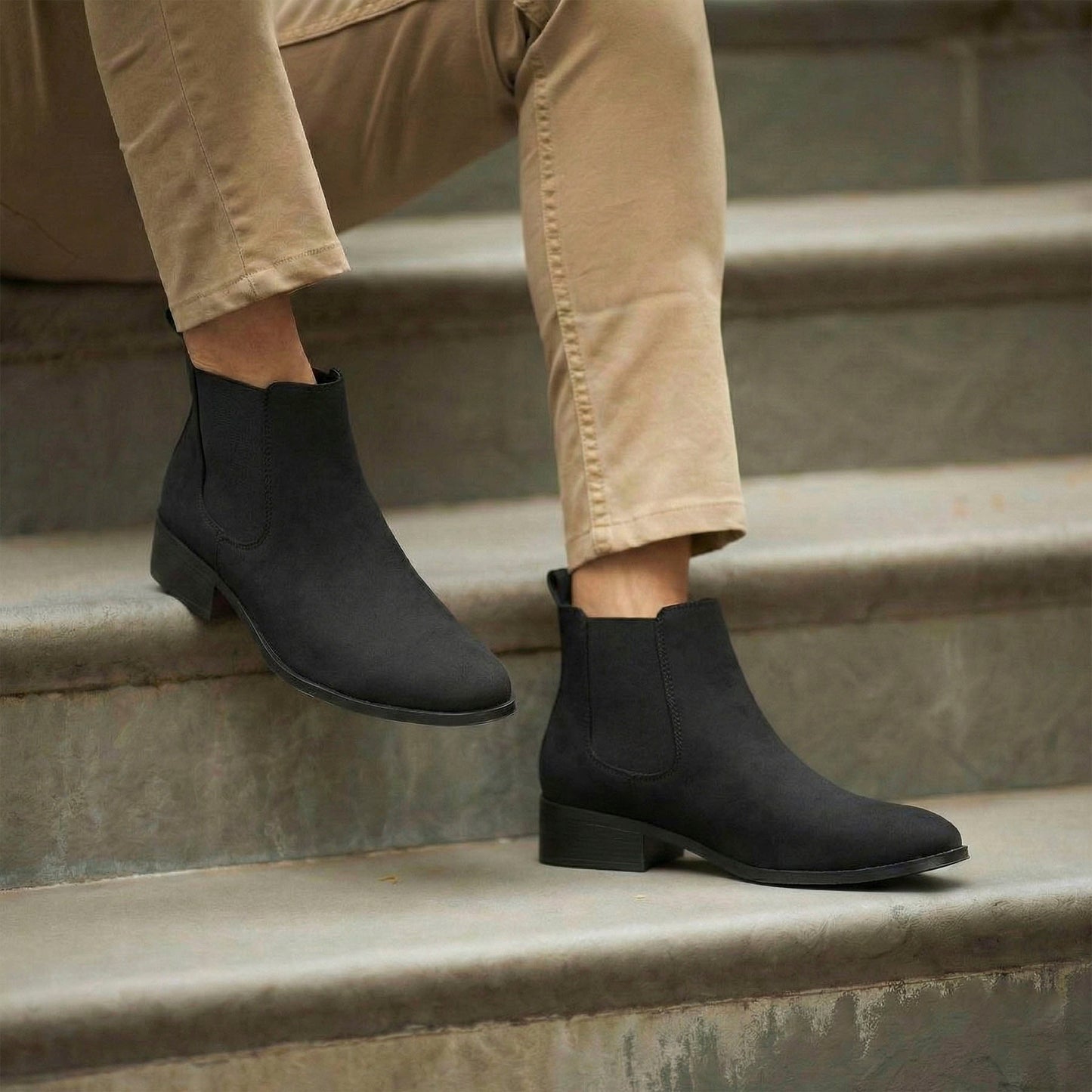 Bxxy Smart Casual Men’s Boots with 4.5cm Heel Height