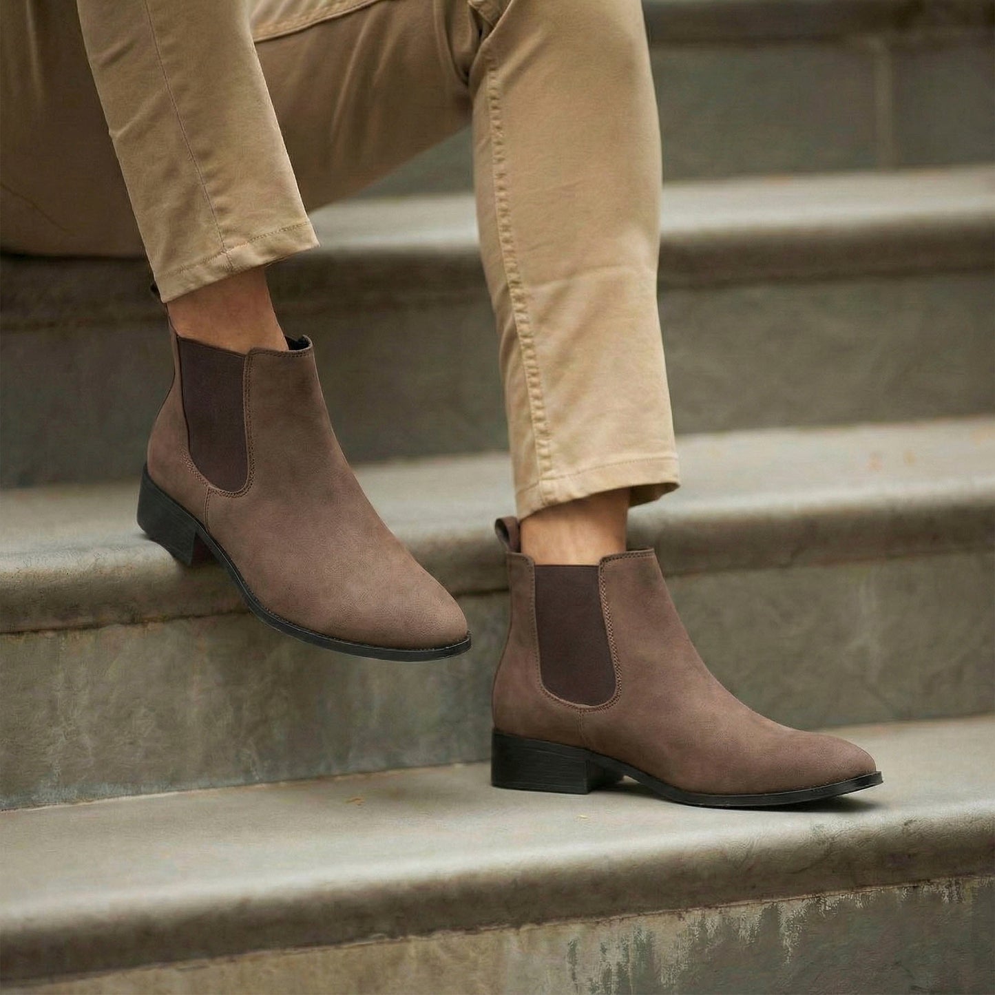 Bxxy Smart Casual Men’s Boots with 4.5cm Heel Height