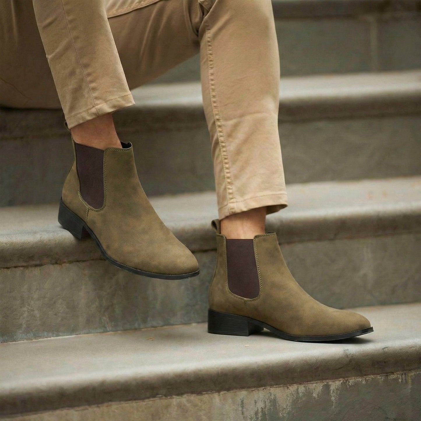 Bxxy Smart Casual Men’s Boots with 4.5cm Heel Height