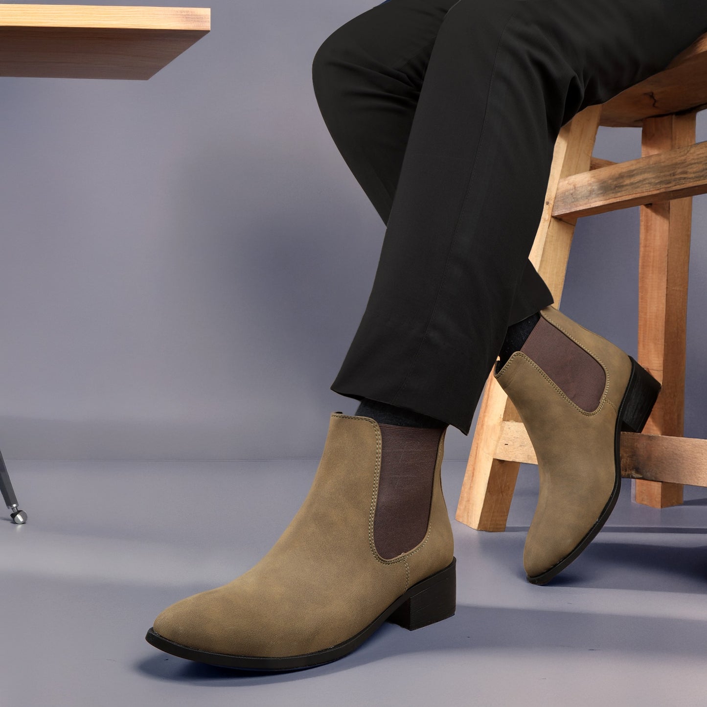 Bxxy Smart Casual Men’s Boots with 4.5cm Heel Height