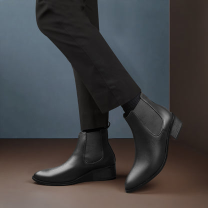 Men’s Elevator Boots 4.5CM Height Increase Comfortable Hidden Lift