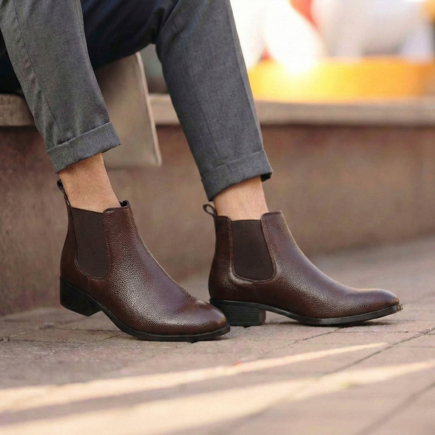 Men’s Elevator Boots 4.5CM Height Increase Comfortable Hidden Lift