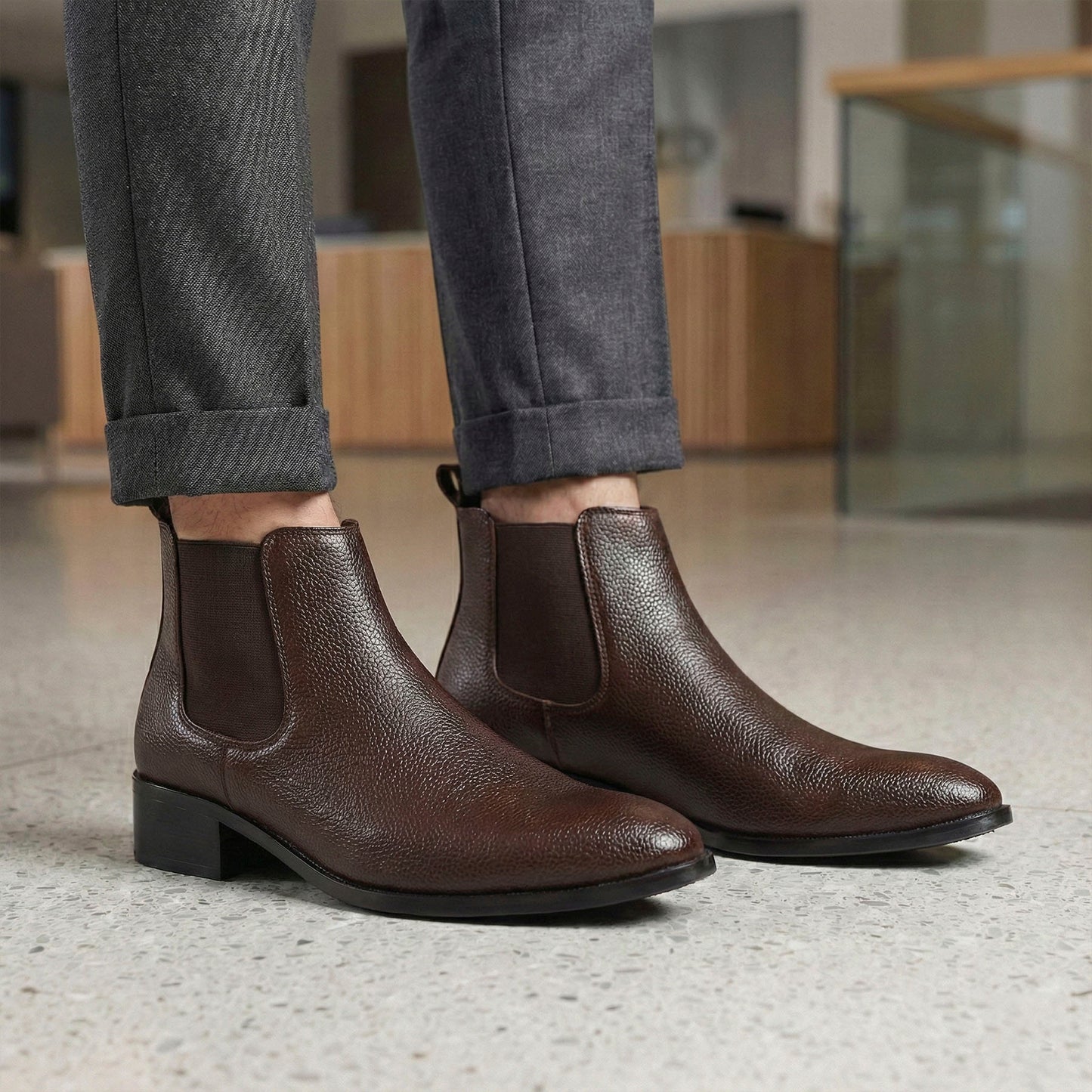 Men’s Height Boost Boots 4.5CM – Stylish & Comfortable