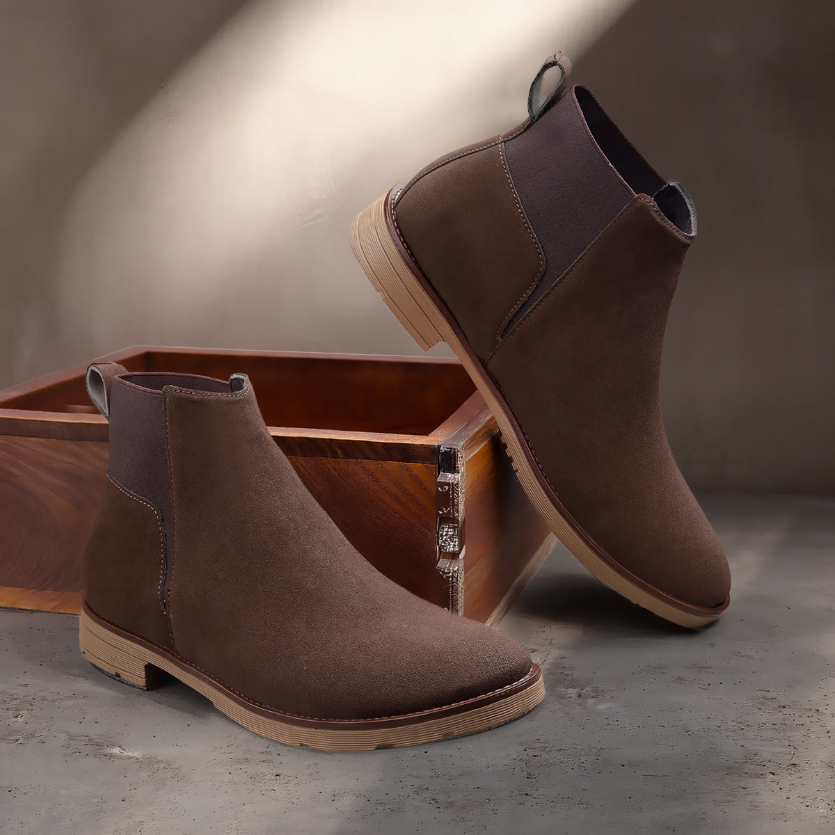 Men’s Premium Boots Comfortable Pull-On Chelsea Style