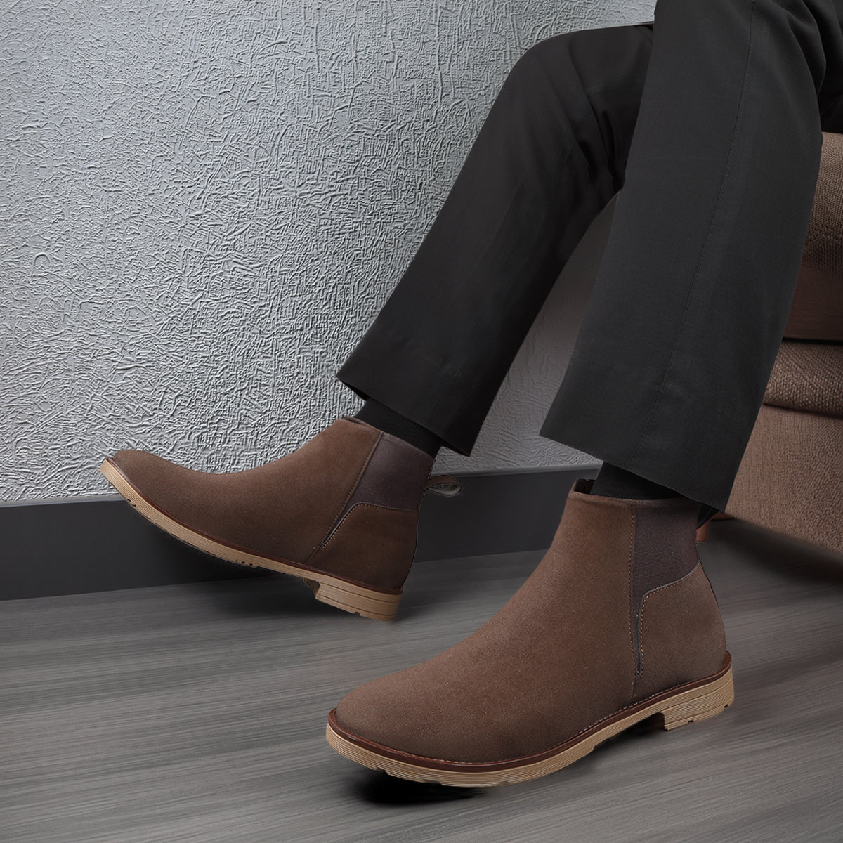 Men’s Premium Boots Comfortable Pull-On Chelsea Style