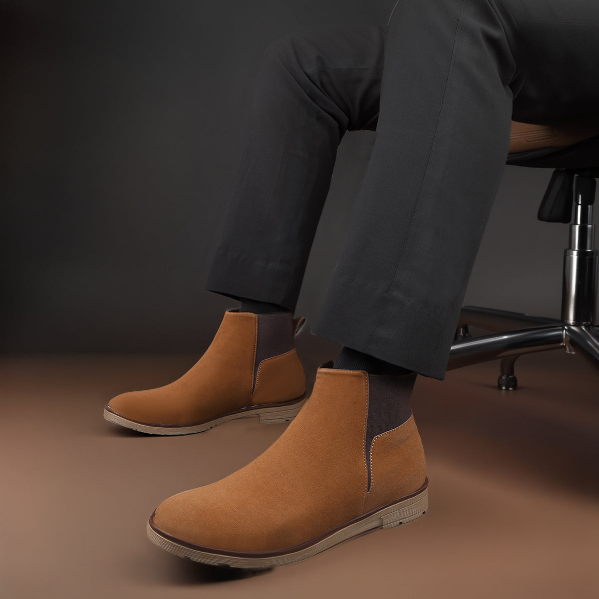 Men’s Premium Boots Comfortable Pull-On Chelsea Style