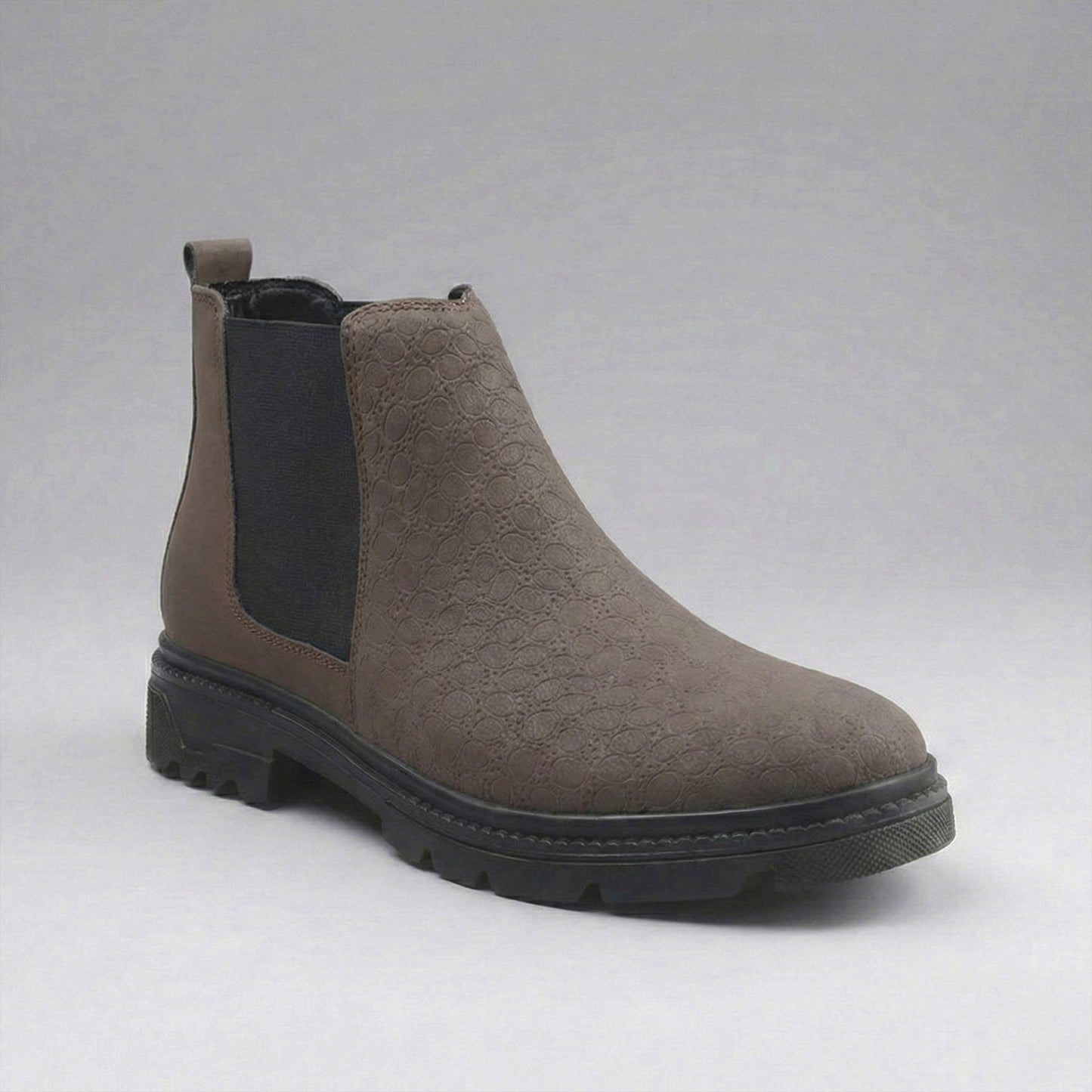 Men’s Designer Slip-On Boots Textured Finish Look