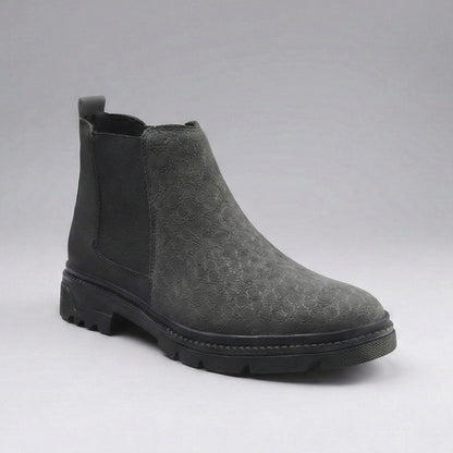 Men’s Designer Slip-On Boots Textured Finish Look