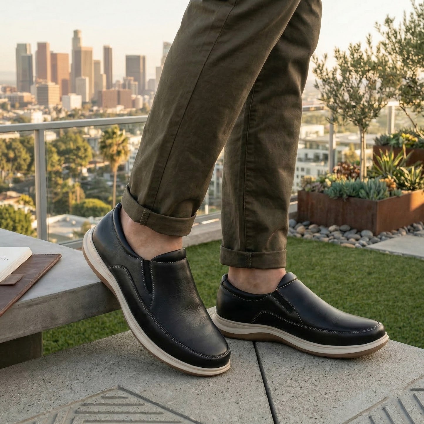 Men’s Casual Slip-On Shoes – Durable Comfort for Office & Walking
