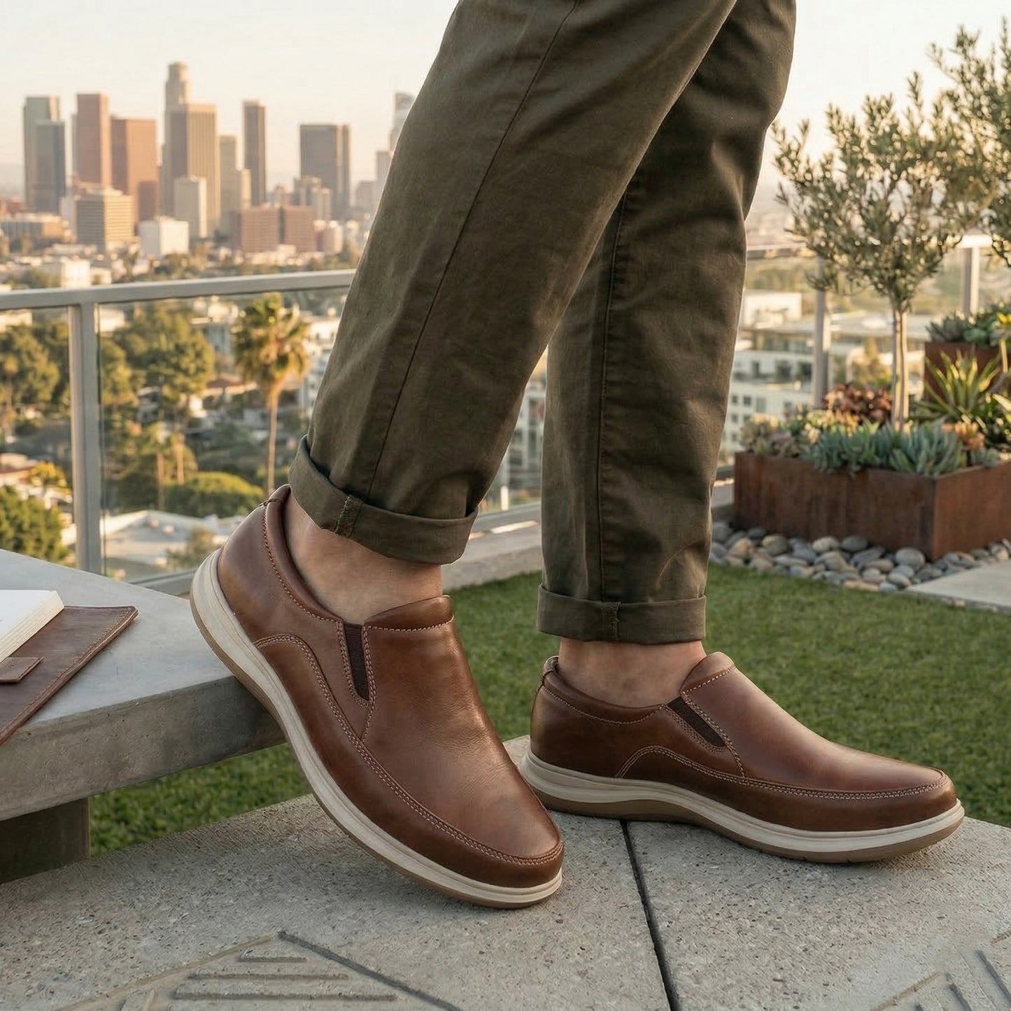 Men’s Casual Slip-On Shoes – Durable Comfort for Office & Walking